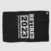 Gepensioneerd 2023 Mijn probleem niet meer Golfhanddoek (Horizontaal)