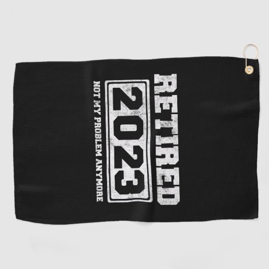 Gepensioneerd 2023 Mijn probleem niet meer Golfhanddoek (Horizontaal)