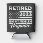 Gepensioneerd 2023 Mijn probleem niet meer, meer p Blikjeskoeler (Voorkant)