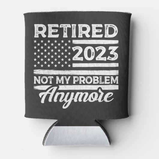 Gepensioneerd 2023 Mijn probleem niet meer, meer p Blikjeskoeler (Voorkant)