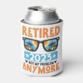 Gepensioneerd 2023 Mijn probleem niet meer, meer p Blikjeskoeler (Blikje Voorkant)