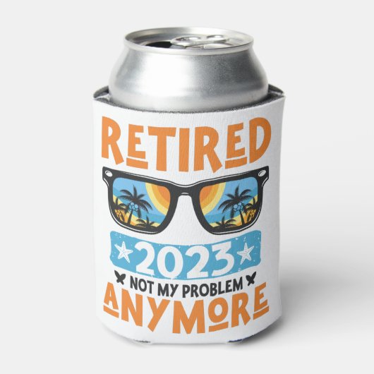 Gepensioneerd 2023 Mijn probleem niet meer, meer p Blikjeskoeler (Blikje Voorkant)