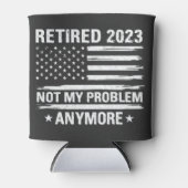 Gepensioneerd 2023 Mijn probleem niet meer, meer p Blikjeskoeler (Voorkant)