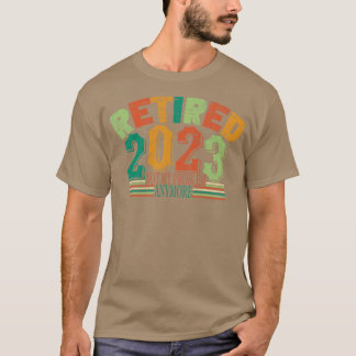 Gepensioneerd 2023 Mijn probleem niet meer, Retro T-shirt