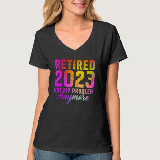 Gepensioneerd 2023 Niet Mijn Probleem Meer  Kleurr T-shirt