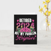 Gepensioneerd 2024 Grappig pensioen voor vrouwen 2 Kaart (Gele Bloem)