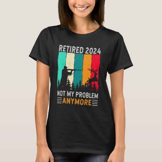 Gepensioneerd 2024 Mijn probleem is niet meer aanw T-shirt (Voorkant)