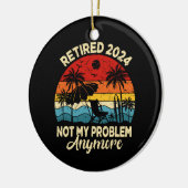 Gepensioneerd 2024 Mijn probleem is niet meer grap Keramisch Ornament (Links)
