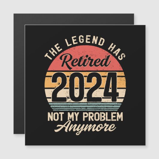 Gepensioneerd 2024 Mijn probleem niet meer (Voorkant / Achterkant)