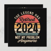 Gepensioneerd 2024 Mijn probleem niet meer (Voorkant / Achterkant)