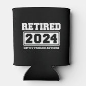 Gepensioneerd 2024 Mijn probleem niet meer Blikjeskoeler (Achterkant)