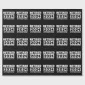 Gepensioneerd 2024 Mijn probleem niet meer Cadeaupapier (Vlak)