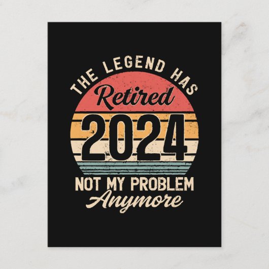 Gepensioneerd 2024 Mijn probleem niet meer Informatiekaartje (Voorkant)