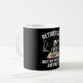 Gepensioneerd 2024 Mijn probleem niet meer, meer p Koffiemok (Voorkant links)