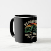 Gepensioneerd 2024 Mijn probleem niet meer, meer p Mok (Voorkant links)