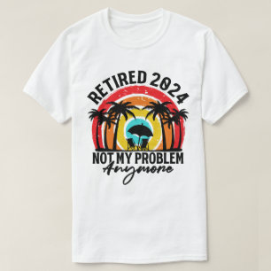 Gepensioneerd 2024 Mijn probleem niet meer, meer p T-shirt