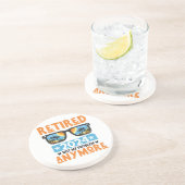 Gepensioneerd 2024 Mijn probleem niet meer, meer p Zandsteen Onderzetter (Zijkant)