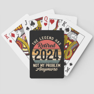 Gepensioneerd 2024 Mijn probleem niet meer Pokerkaarten