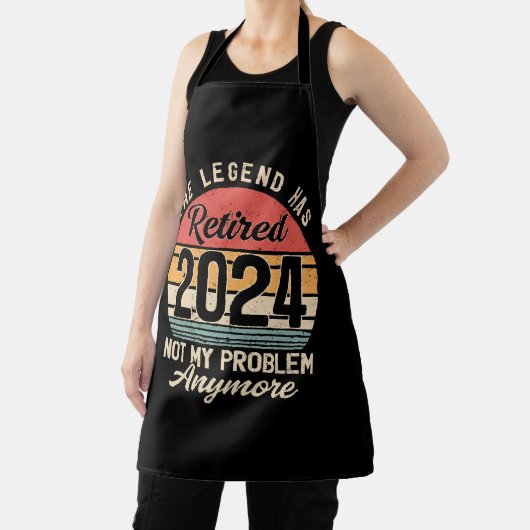 Gepensioneerd 2024 Mijn probleem niet meer Schort (Insitu)