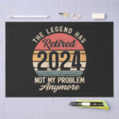 Gepensioneerd 2024 Mijn probleem niet meer Tissuepapier (Craft)