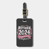 Gepensioneerd 2024 Niet meer mijn probleem Bagagelabel (Voorkant verticaal)