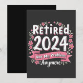Gepensioneerd 2024 Niet meer mijn probleem Feestdagenkaart (Voorkant / Achterkant)