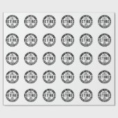 Gepensioneerd 2024 niet meer mijn probleem, grappi cadeaupapier (Vlak)