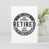 Gepensioneerd 2024 niet meer mijn probleem, grappi feestdagenkaart (Staand voorkant)