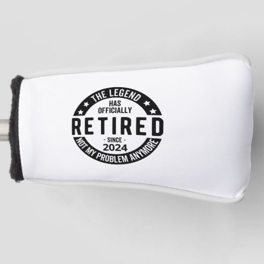 Gepensioneerd 2024 niet meer mijn probleem, grappi golfheadcover (Voorkant)