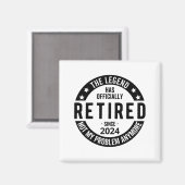 Gepensioneerd 2024 niet meer mijn probleem, grappi magneet (Voorkant / Achterkant)