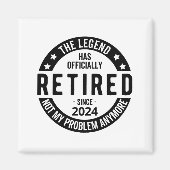 Gepensioneerd 2024 niet meer mijn probleem, grappi magneet (Voorkant)