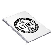 Gepensioneerd 2024 niet meer mijn probleem, grappi notitieboek (Rechterzijde)