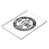 Gepensioneerd 2024 niet meer mijn probleem, grappi notitieboek (Linkerzijde)