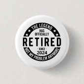 Gepensioneerd 2024 niet meer mijn probleem, grappi ronde button 3,2 cm (Voorkant)