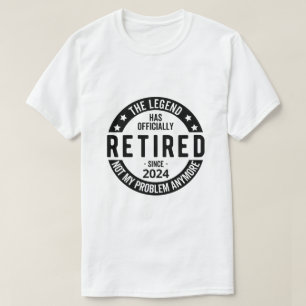 Gepensioneerd 2024 niet meer mijn probleem, grappi t-shirt