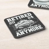 Gepensioneerd 2024 niet mijn probleem meer grappig bier onderzetter (Linkerzijde)