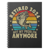 Gepensioneerd 2024 niet mijn probleem meer grappig notitieboek (Voorkant)