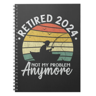 Gepensioneerd 2024 niet mijn probleem meer grappig notitieboek
