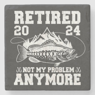 Gepensioneerd 2024 niet mijn probleem meer grappig stenen onderzetter