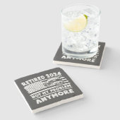 Gepensioneerd 2024 niet mijn probleem meer grappig stenen onderzetter (Zijkant)