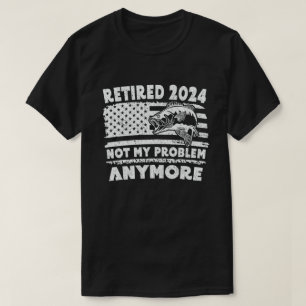 Gepensioneerd 2024 niet mijn probleem meer grappig t-shirt