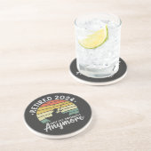 Gepensioneerd 2024 niet mijn probleem meer grappig zandsteen onderzetter (Zijkant)