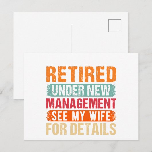 Gepensioneerd 2024 onder nieuw management Zie Vrou Feestdagenkaart (Voorkant / Achterkant)