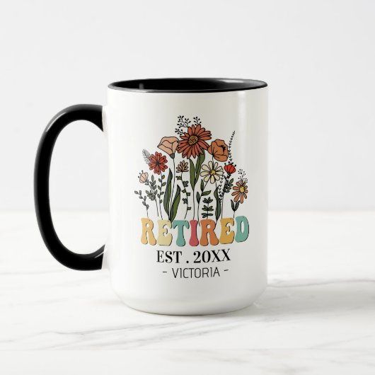 Gepensioneerd 2024 Pensioengeschenk voor vrouwen M Mok (Links)