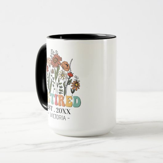 Gepensioneerd 2024 Pensioengeschenk voor vrouwen M Mok (Voorkant links)