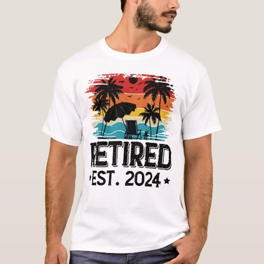 Gepensioneerd 2024 t-shirt (Voorkant)