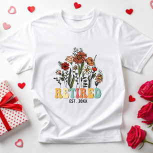 Gepensioneerd 2025 Floral Women Retirement Party T-shirt