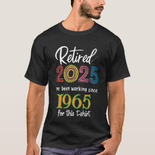 Gepensioneerd 2025 Gepersonaliseerd werkjaar Pensi T-shirt
