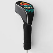 Gepensioneerd 2025 golfheadcover (Schuin)