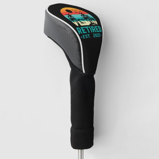 Gepensioneerd 2025 golfheadcover (Schuin)